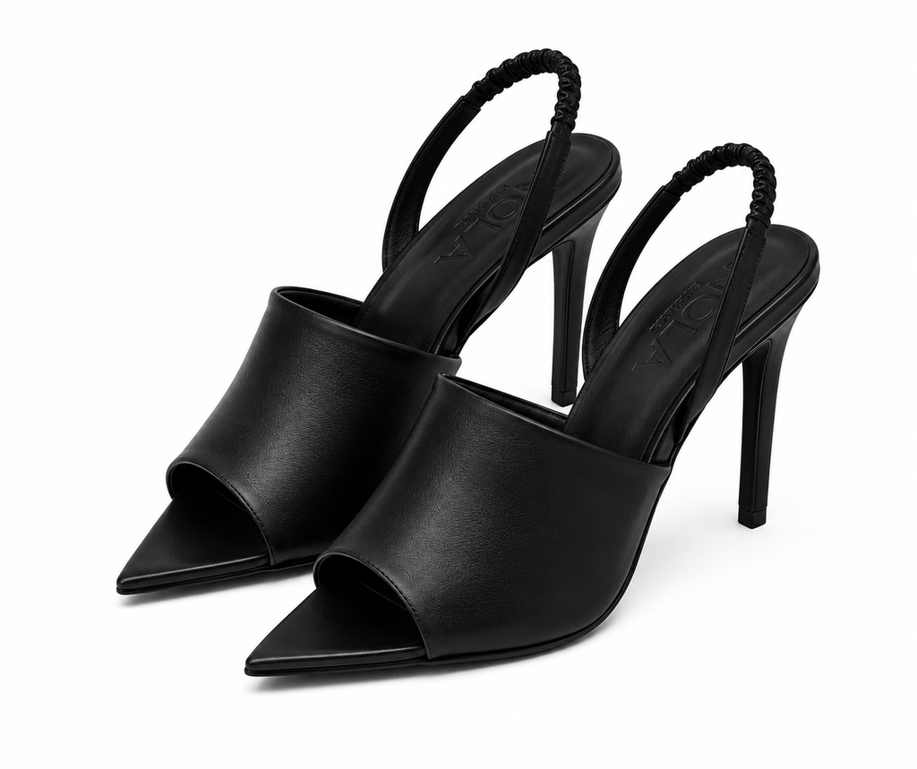 Buhle Black Slingback Mule