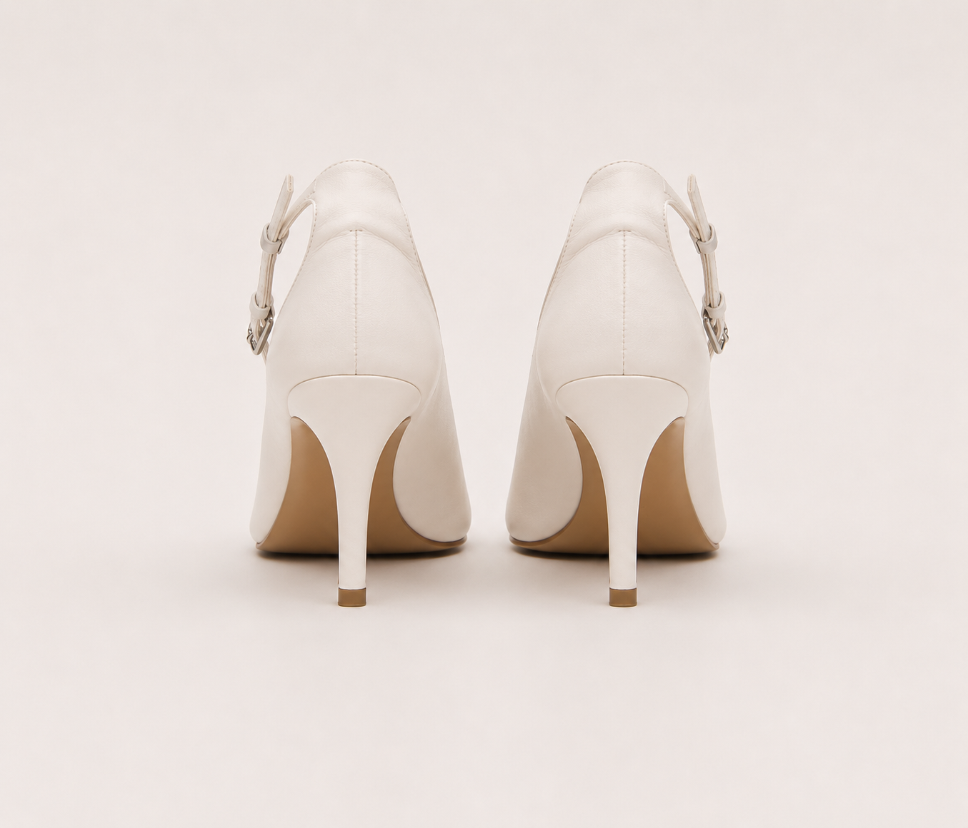 Zinhle Heel White Pointed Slingback Pump