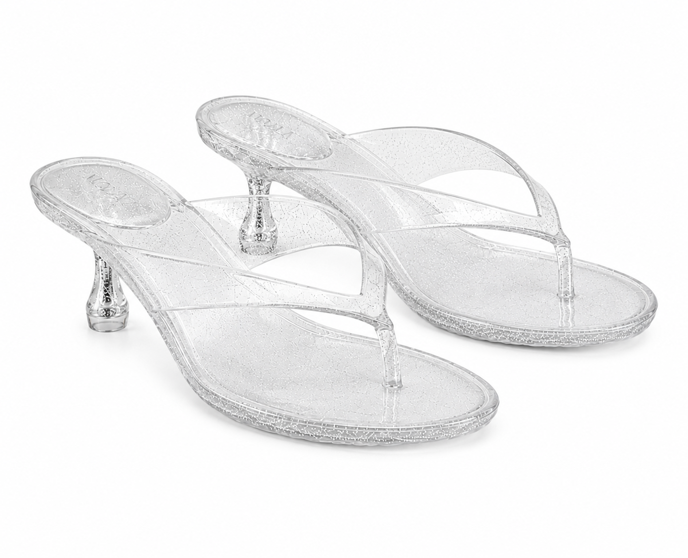 Amahle Clear Kitten Heel Sandal