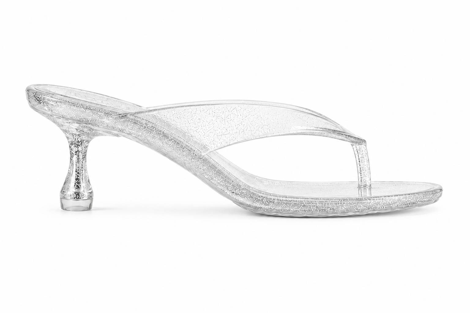 Amahle Clear Kitten Heel Sandal