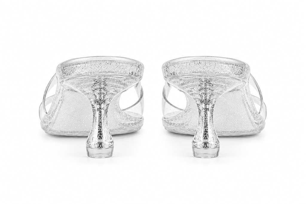 Amahle Clear Kitten Heel Sandal