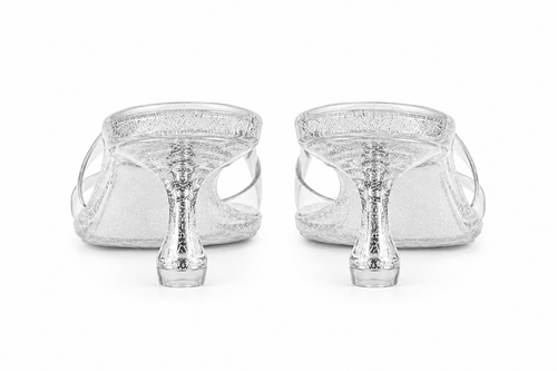 Amahle Clear Kitten Heel Sandal