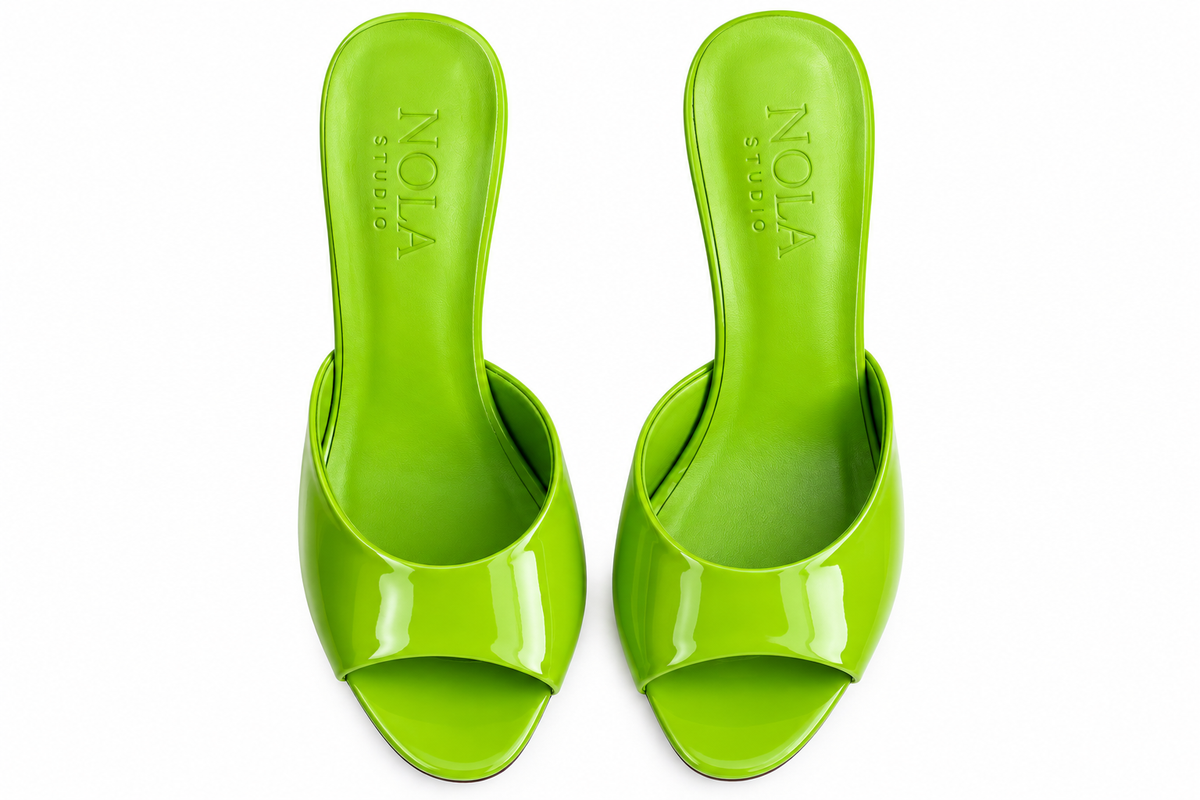 Tsakani Patent Wedge Mule